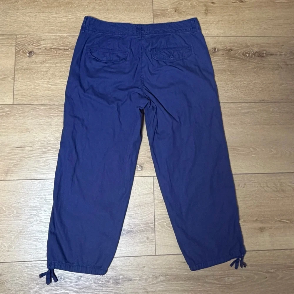 LOFT 100% Cotton Navy Blue Cargo Capri Pants Size 0